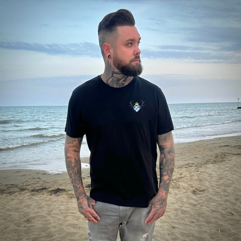 Unisex T-Shirt Boarischer Rebell Schwarz