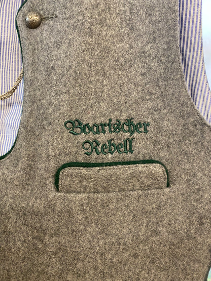 Weste Hellgrau/Grün