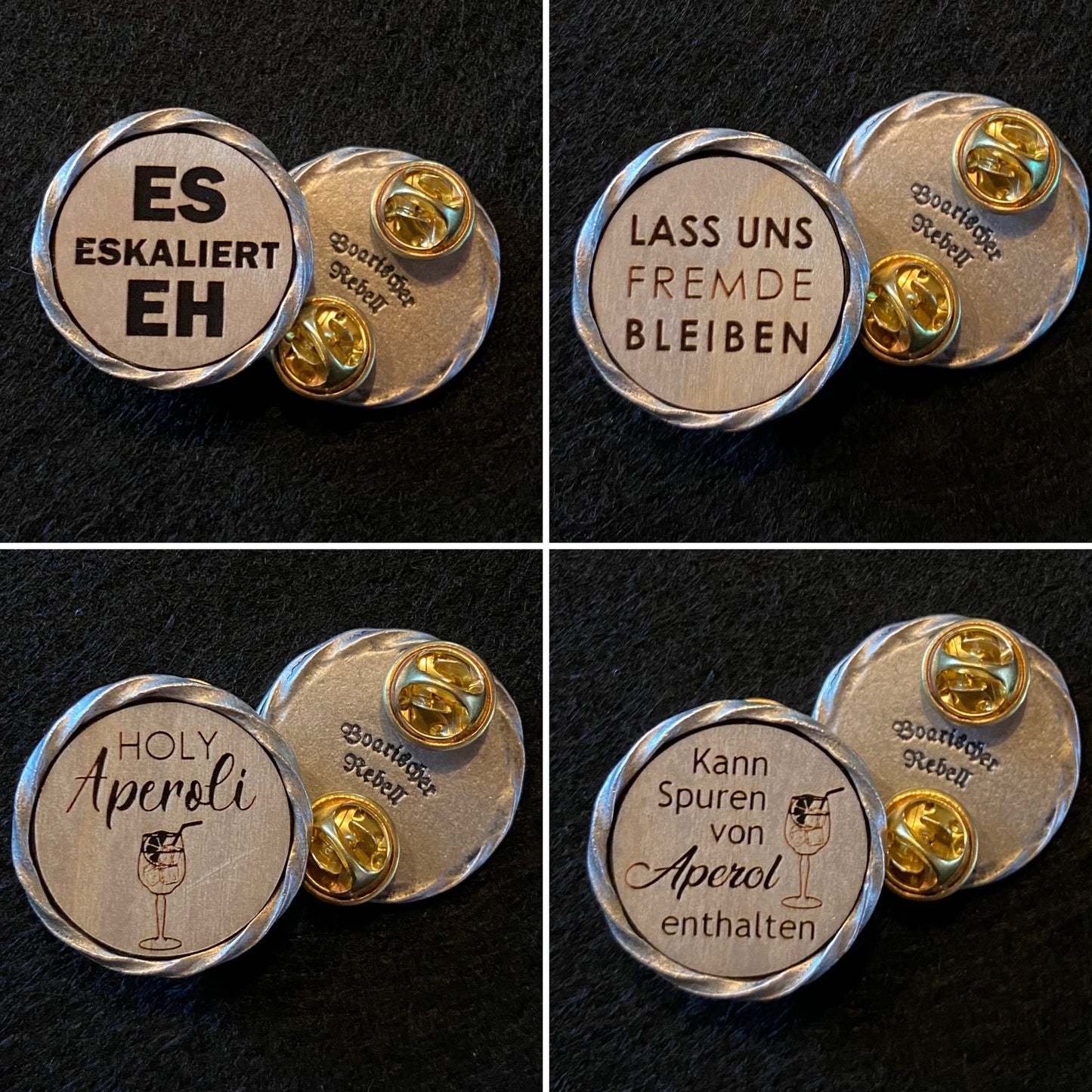 Pin‘s mit Sprüchen