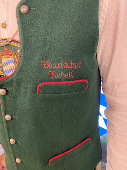 Weste Grün/Rot