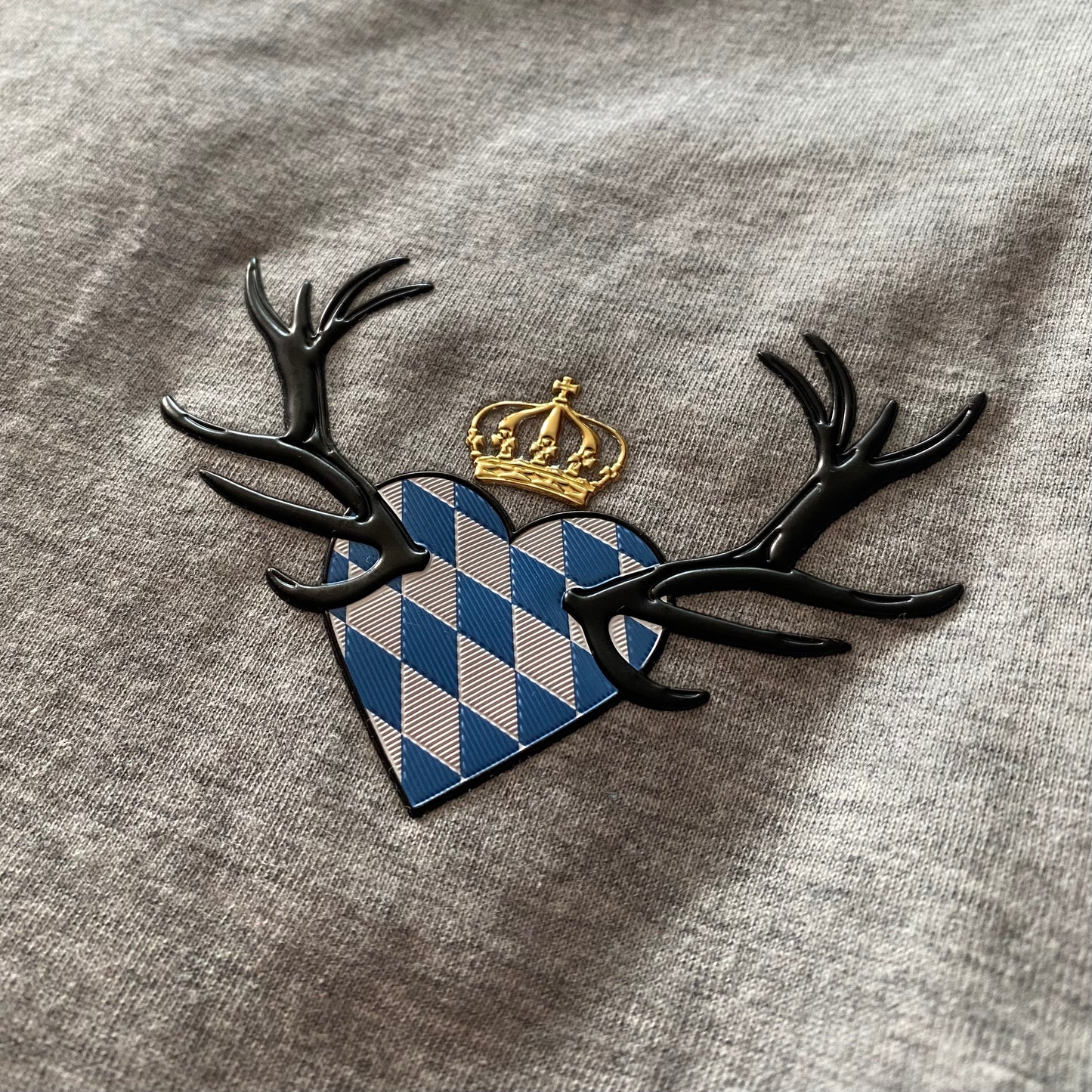 Unisex T-Shirt Boarischer Rebell Hellgrau