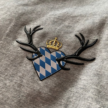 Unisex T-Shirt Boarischer Rebell Hellgrau