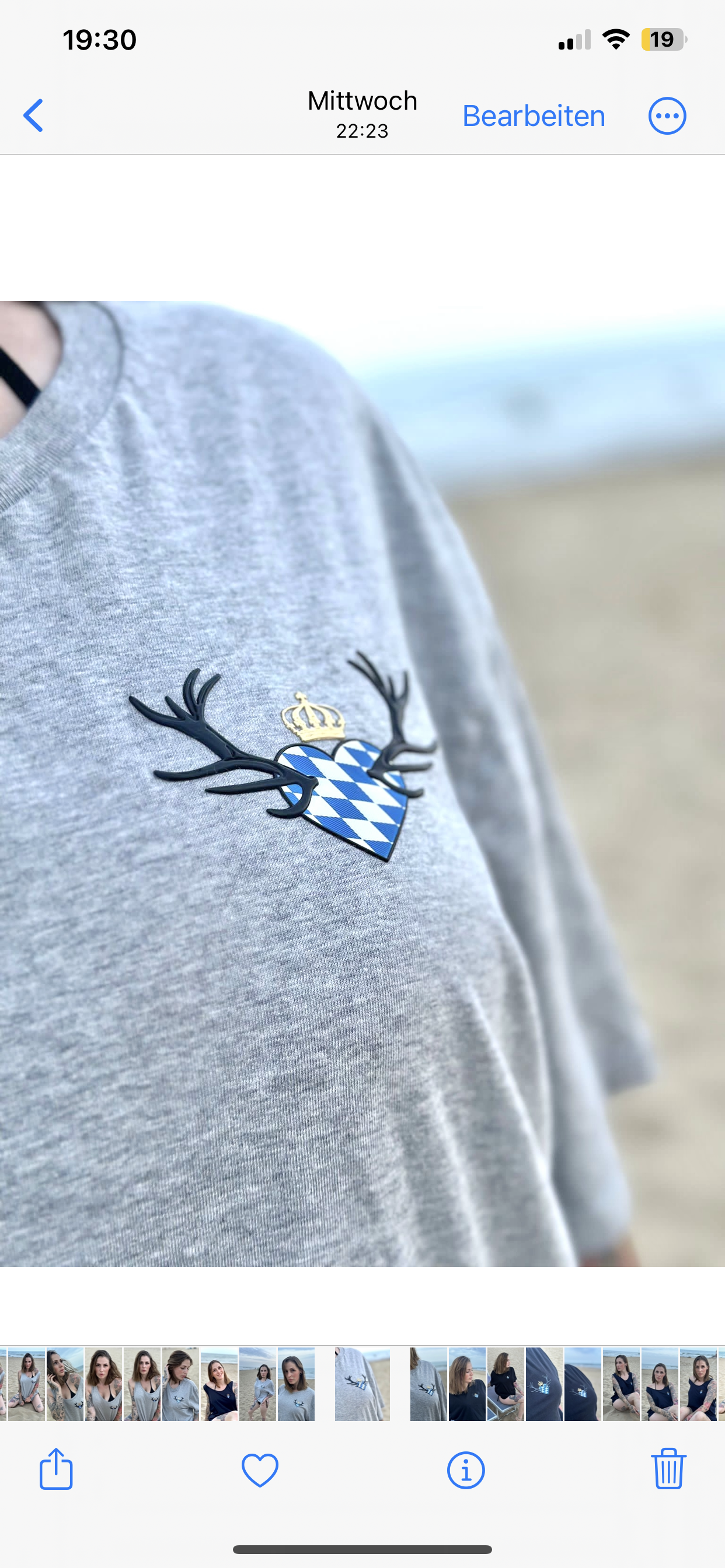 Unisex T-Shirt Boarischer Rebell Hellgrau