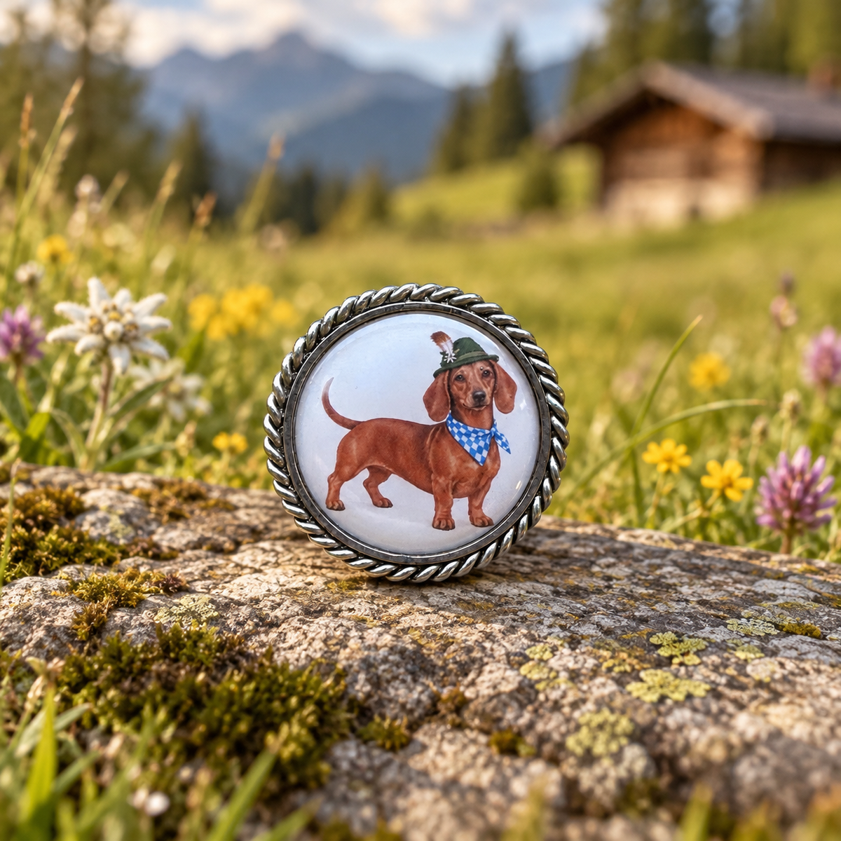 Pin Dackel mit Trachtenhut