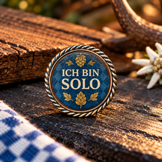 Pin Ich bin Solo (Blau)