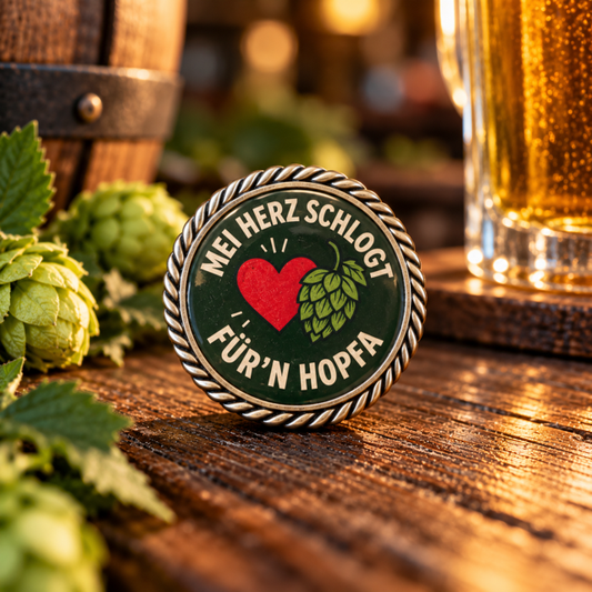 Pin Mei Herz schlogt fürn Hopfa