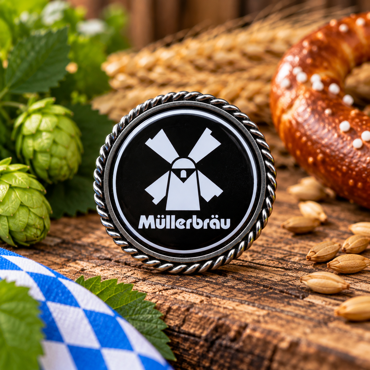 Pin Müllerbräu Mühle (Schwarz)