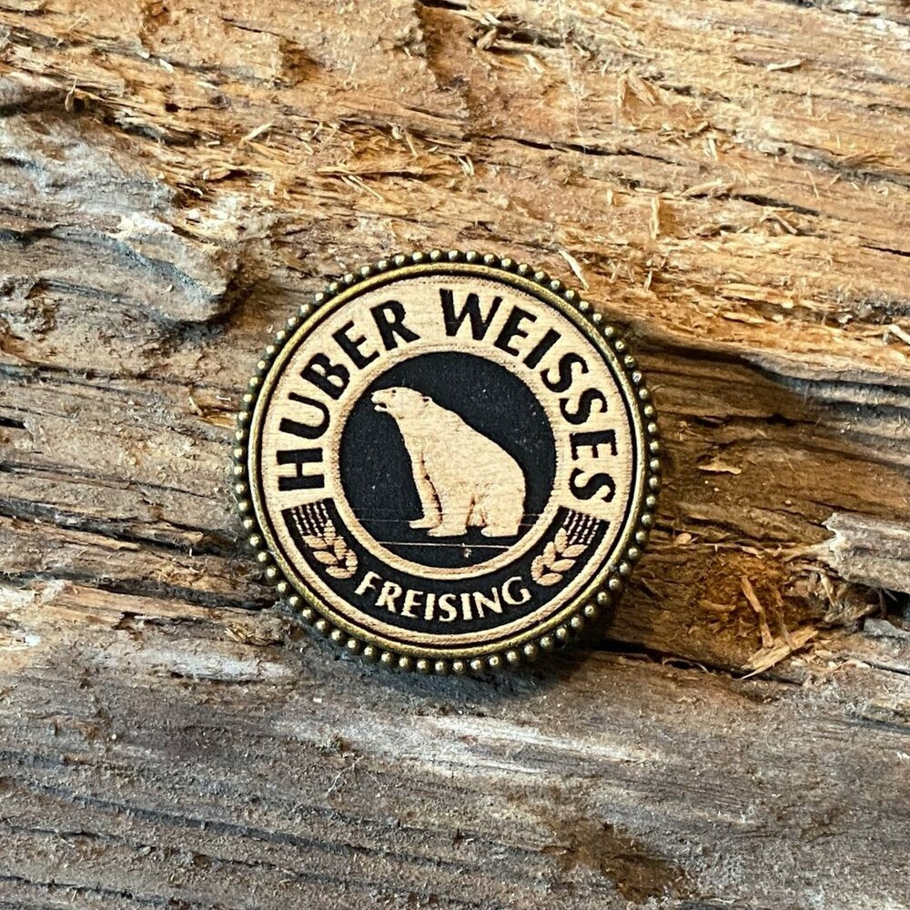 Broschen Brauerei Huber Weisses